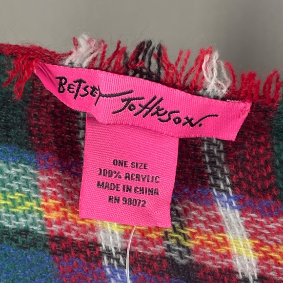 Betsey Johnson Multicolor Plaid Wrap - Picture 4 of 10